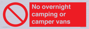 No overnight camping or camper vans